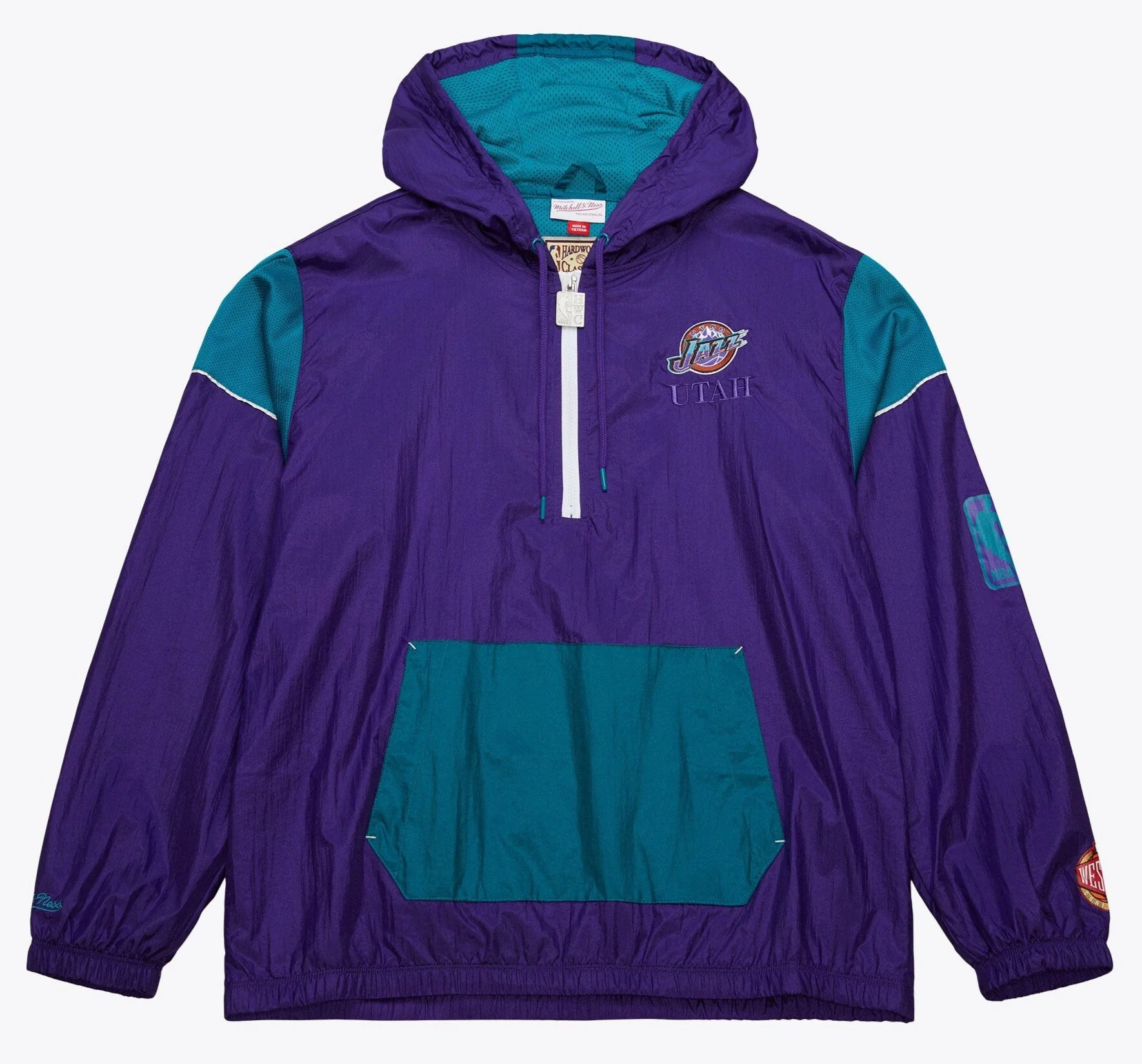 Selected Mitchell Ness Men's NBA Team Og 3.0 Anorak Vintage Logo Jazz Organic