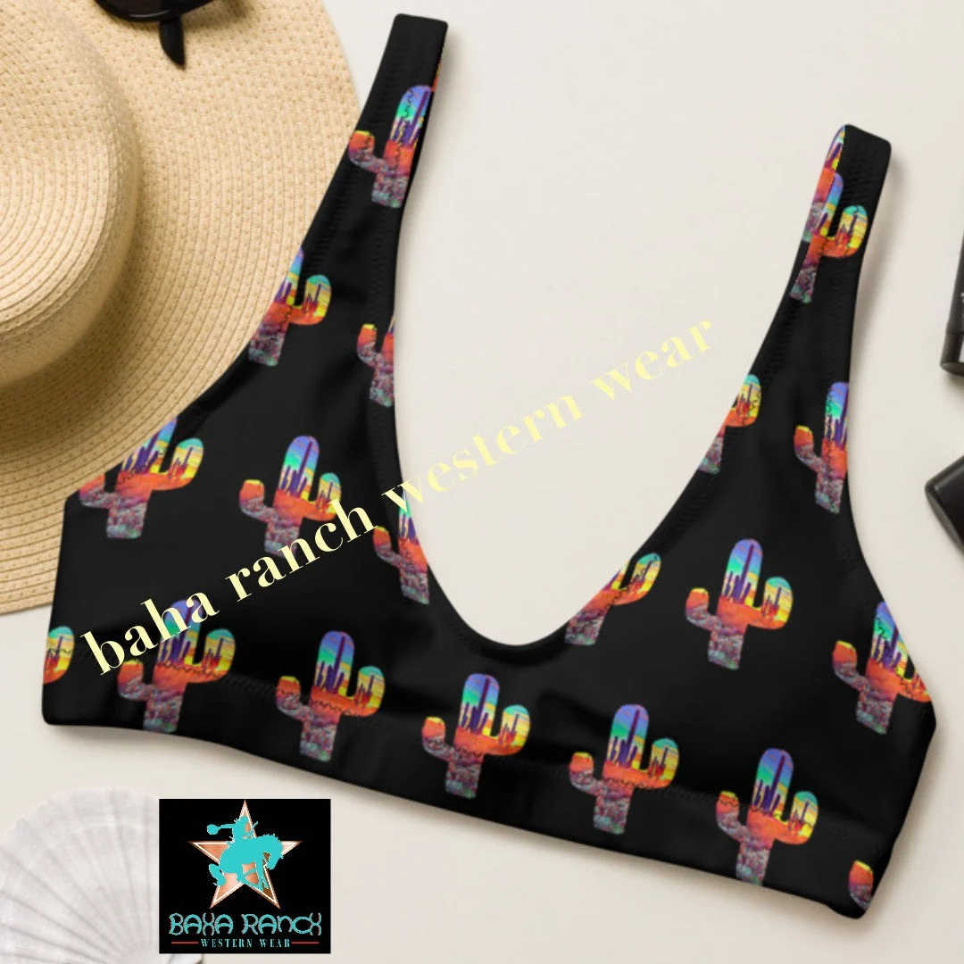 Dependable Ready To Ship Yeehaw Sunset Desert Bikini Top Medium Sustainable