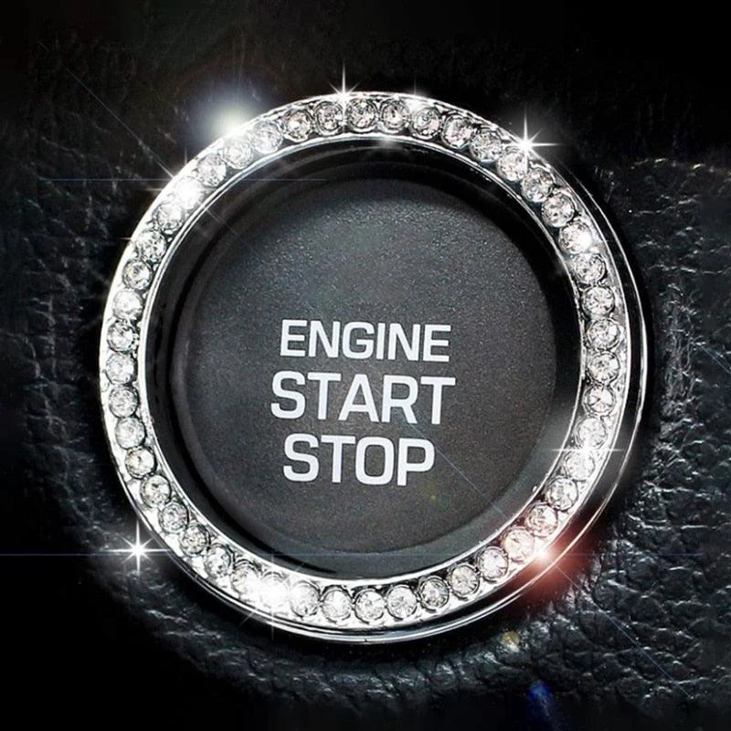 Secure Crystal Rhinestone Car Bling Ring Emblem Sticker Bling Car Accessorie Classic