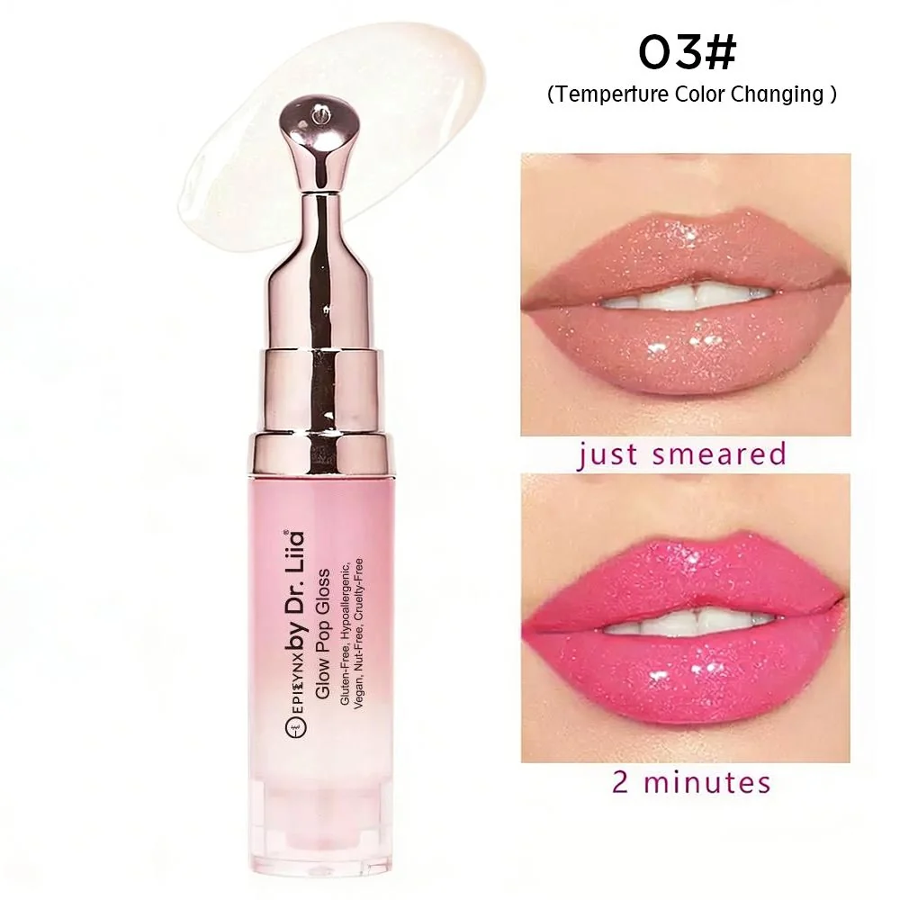 Recyclable Glow Pop Gloss Lip Treatment – Radiant Shine pH Color-Shift Durable
