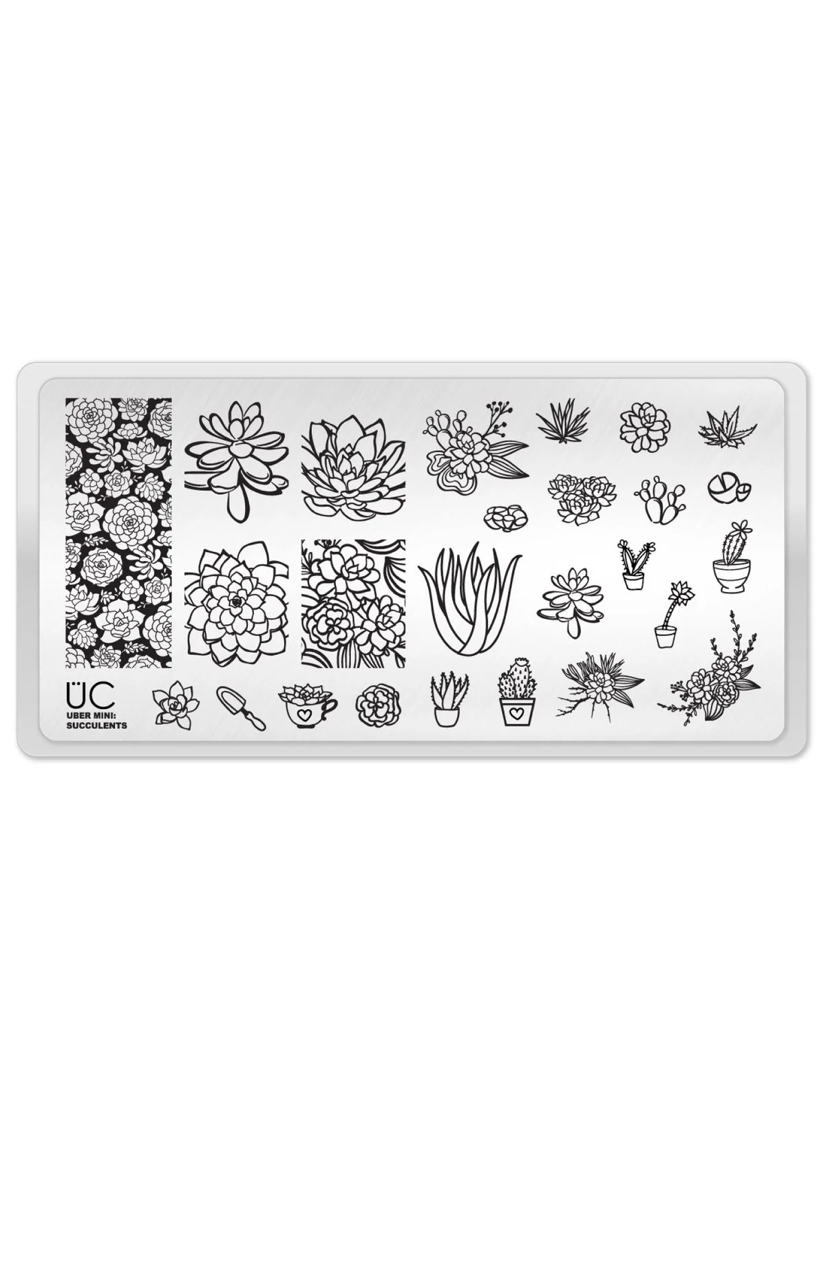 Detailed Succulents - Uber Chic Mini Stamping Plate Fashionable