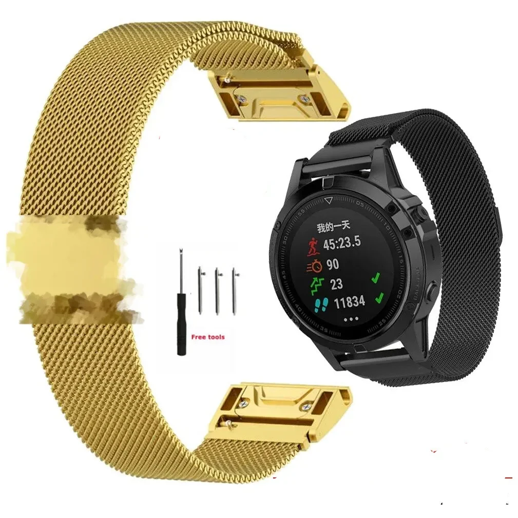 Consistent Garmin Metal Milanese Band - Magnetic Stylish Comfortable Enhanced