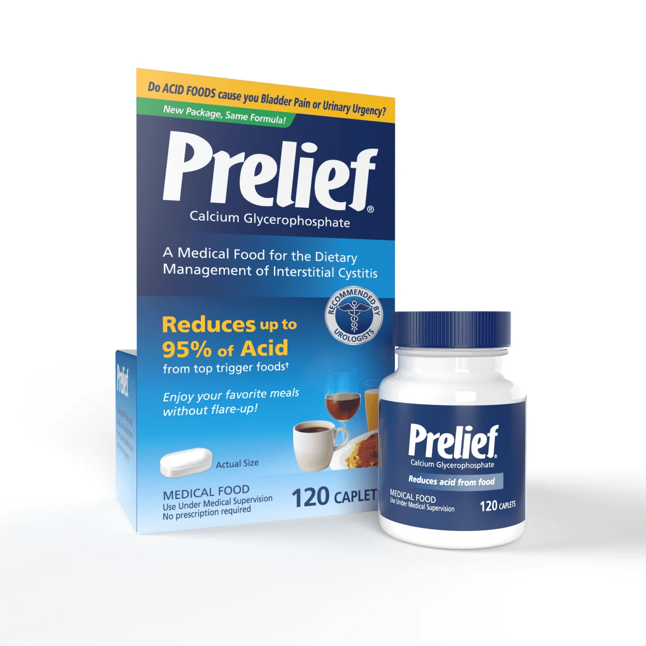 Natural Prelief Acid Reducer Caplets For Bladder Discomfort 120 Ea Dependable