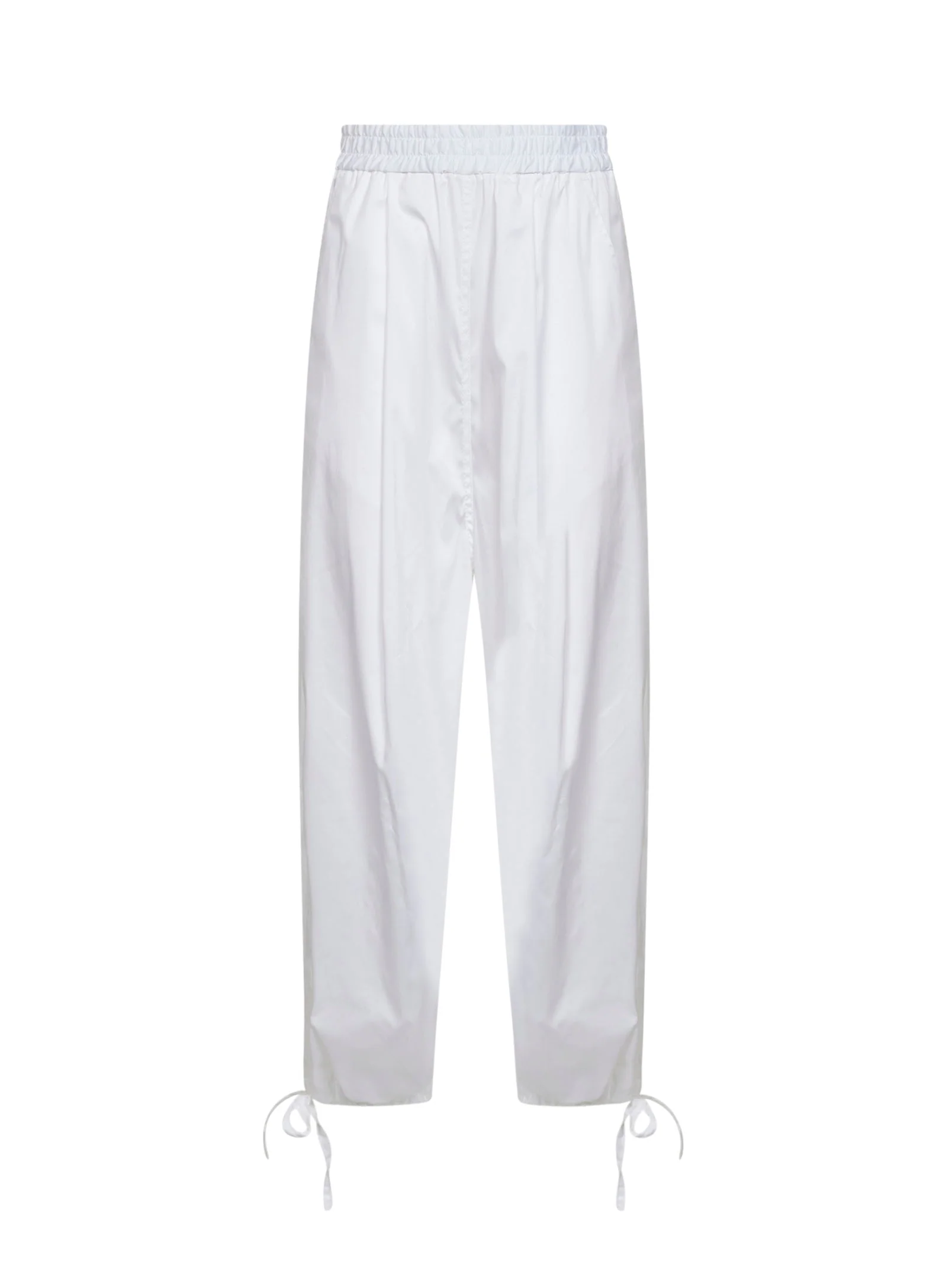 Traditional White Technical Poplin Cargo Trousers Premium