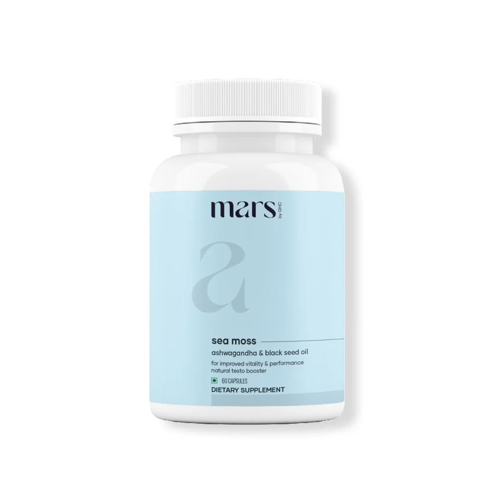 Unique Mars Natural Sea Moss Caps Powered with Ashwagandha Black Seed Vitamin D3 Selected