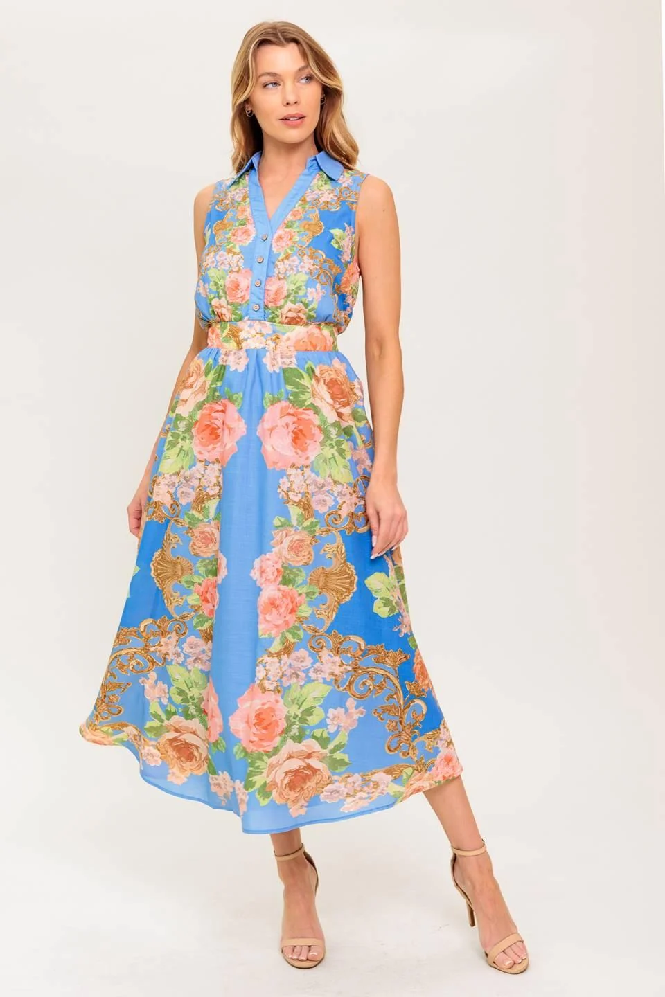 Excellent Lost in a Dream Woven Midi Dress Dependable