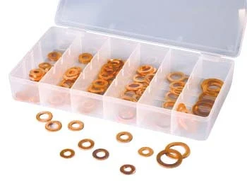 Reusable 110 Piece Piece Copper Flat Washer Hardware Assortment Kit Superior