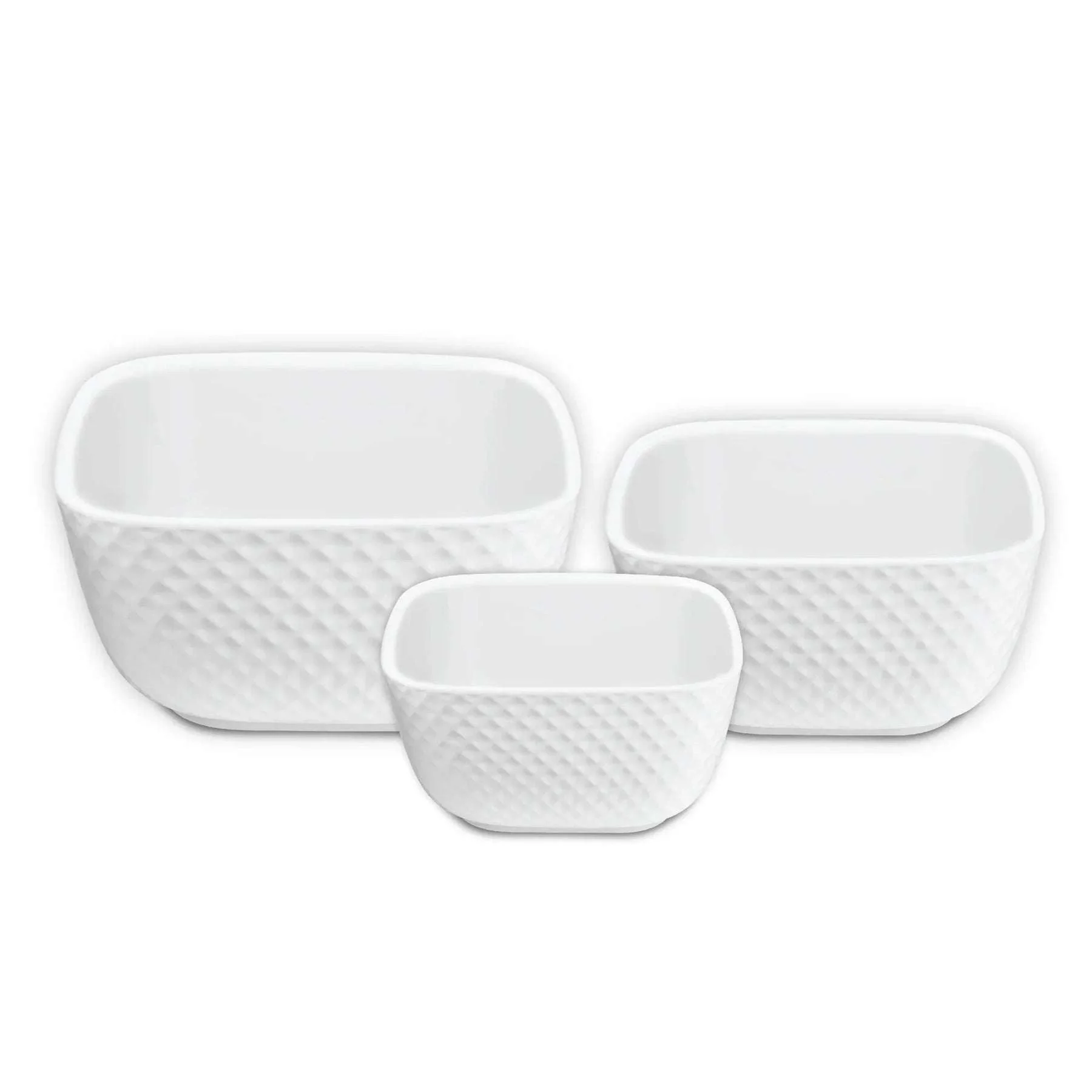 Soft Le Regalo 3 Piece Stoneware Square Bowl Set Environmentally Friendly