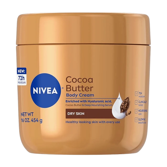 Clean Nivea Cocoa Butter Body Cream with Vitamin E 15.5 Oz Verified