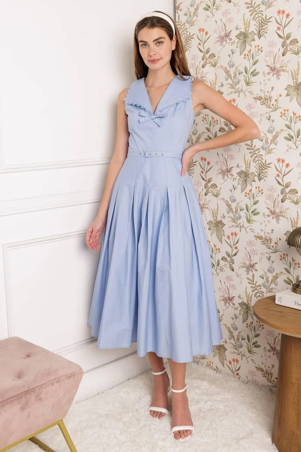 Fashionable Hopping Islands Woven Midi Dress Expertly Made