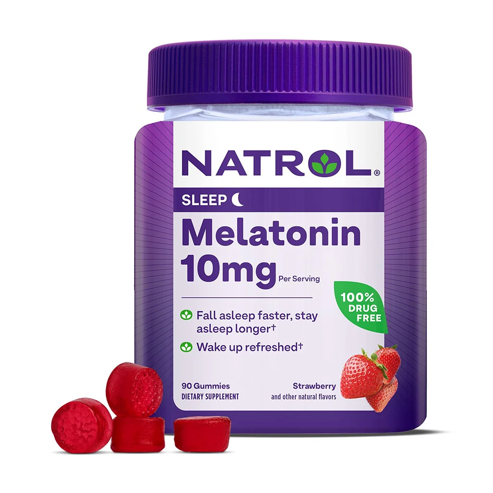Smart Natrol Melatonin Sleep 10 Mg Supplement Gummies Strawberry 90 Ea Superior