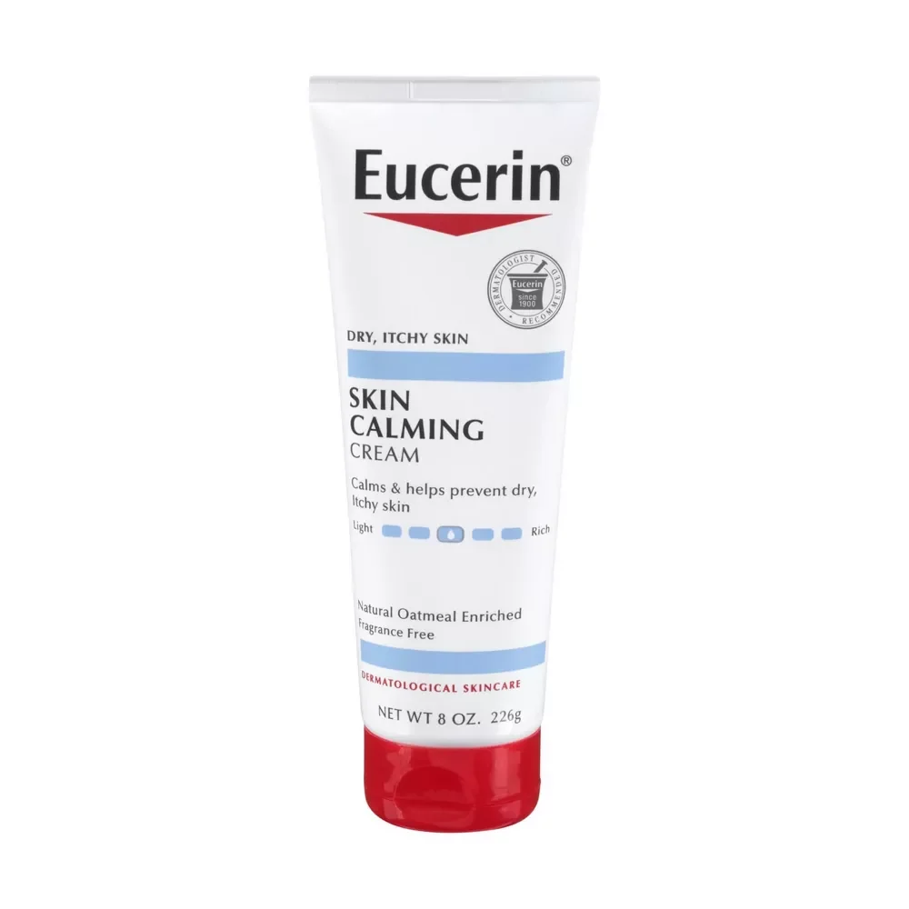Original Design Eucerin Dry Skin Therapy Calming Creme 8 Oz Reusable