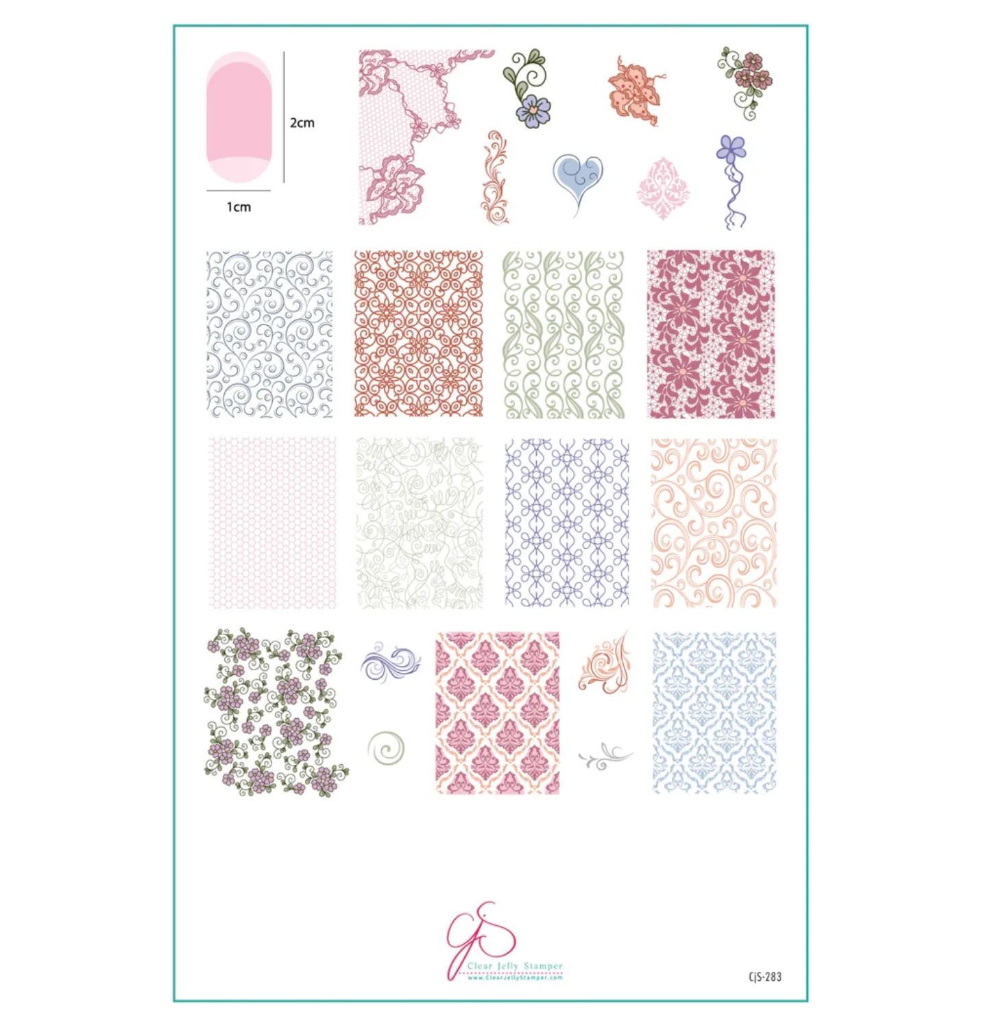 Excellent Dainty Delights CjS-283 - Clear Jelly Stamping Plate Prestigious