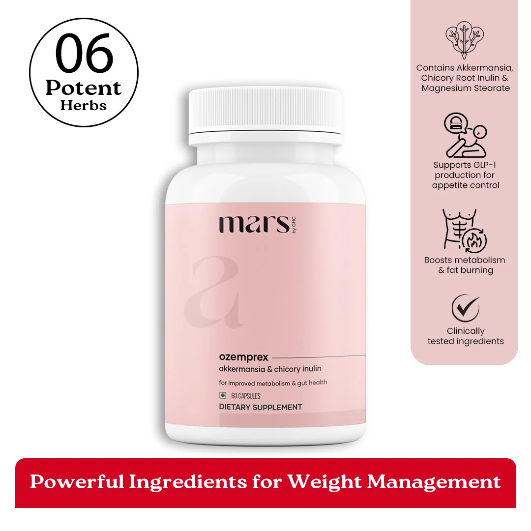 Carefully Designed Mars OzemPrex A Natural Akkermansia Booster with Improved GLP-1 Production Gut Health Calorie Control Refined
