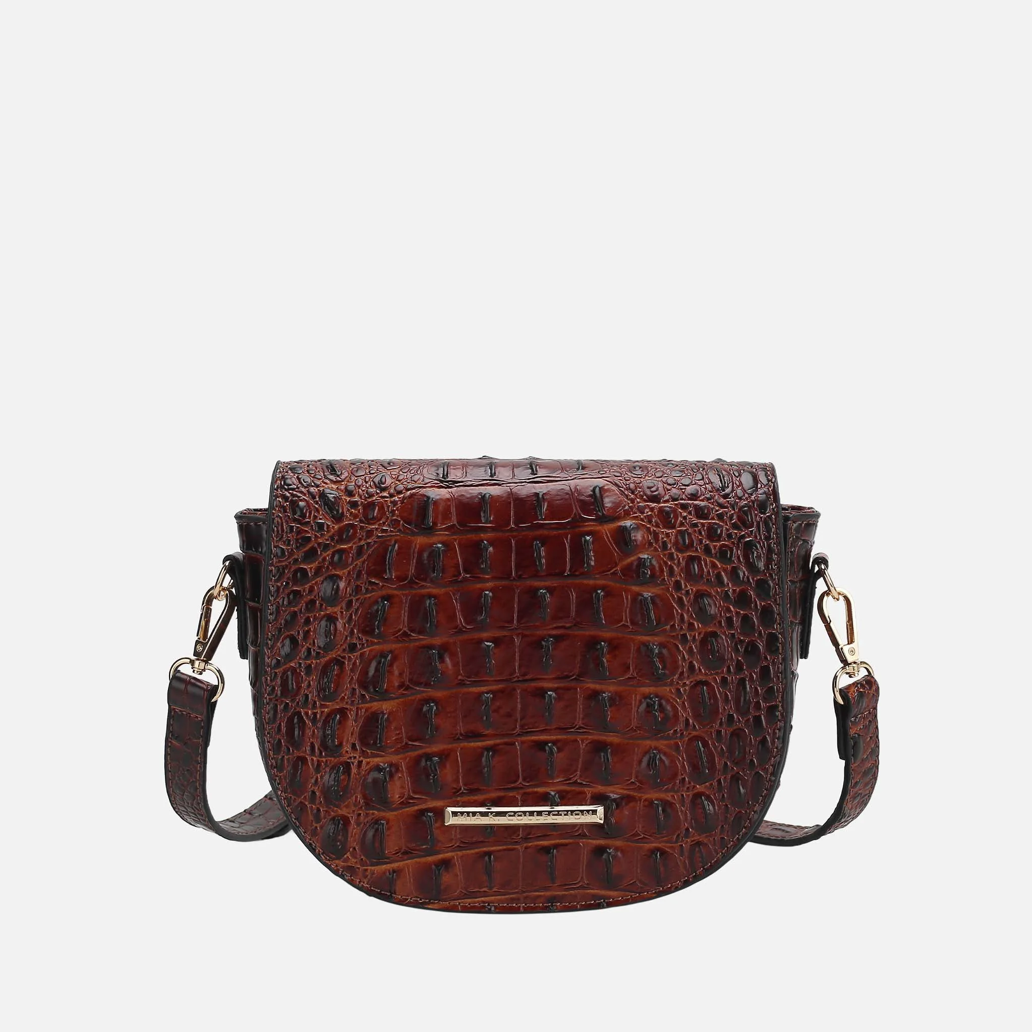 Powerful MKF Collection by Mia K. - Amalia Solid Croc Crossbody Bag Advanced