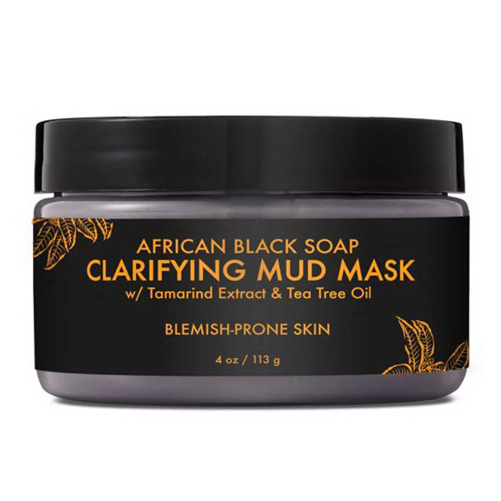 Recyclable SheaMoisture African Black Soap Clarifying Mud Mask 4 Oz Green