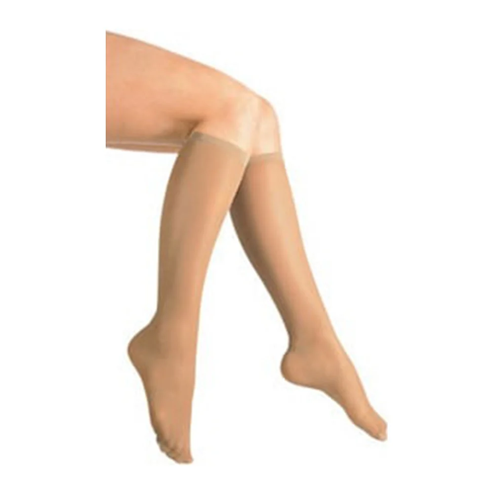 Environmentally Friendly Loving Comfort Microfiber Knee High 10 To 20Mmhg Closed Toe Womens Beige Small 1 Pair Solid