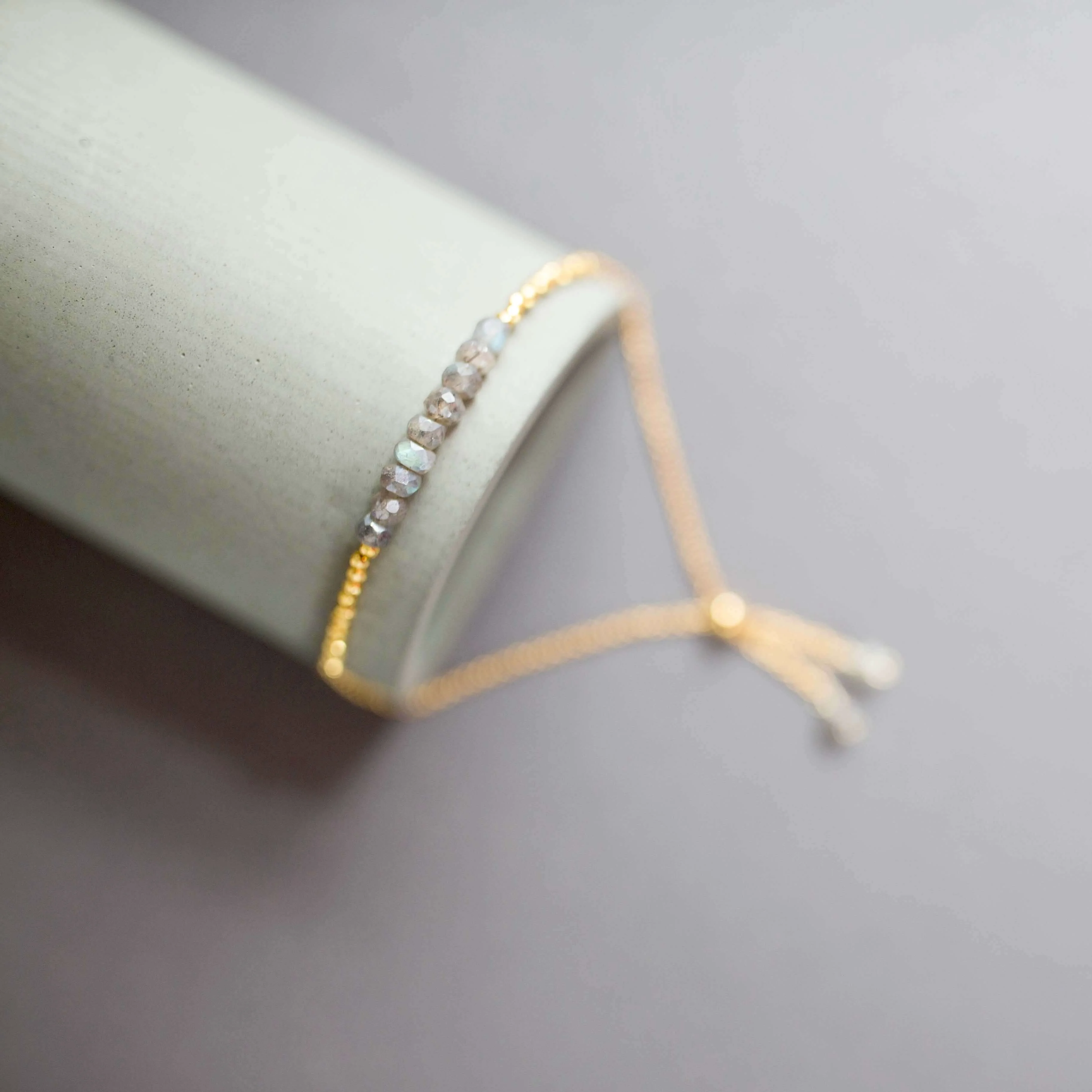 Carefully Designed Labradorite Adjustable Stacking Bracelet Fast