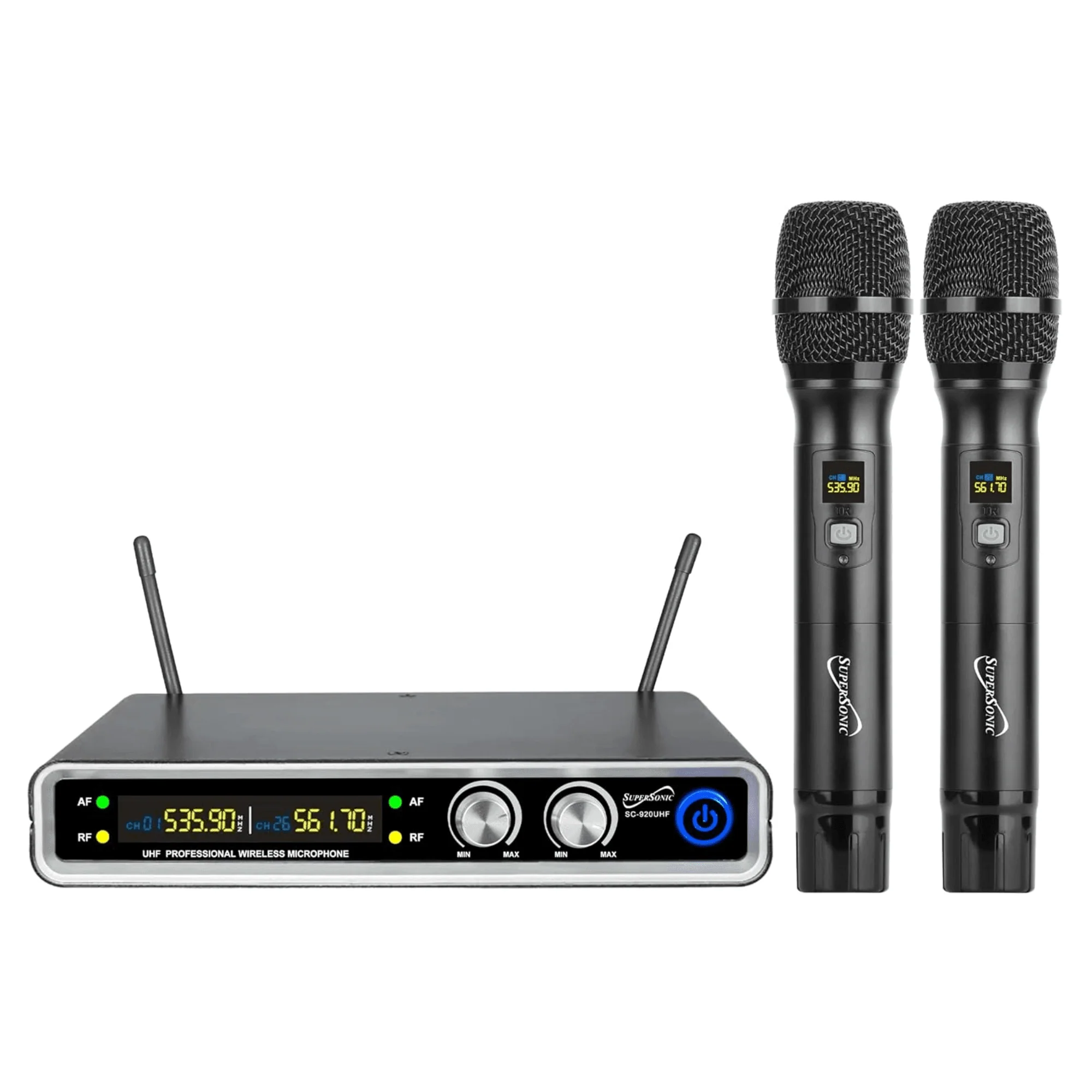 Healthy Supersonic UHF Dual Fixed Channel Professional Wireless Microphone Contemporary