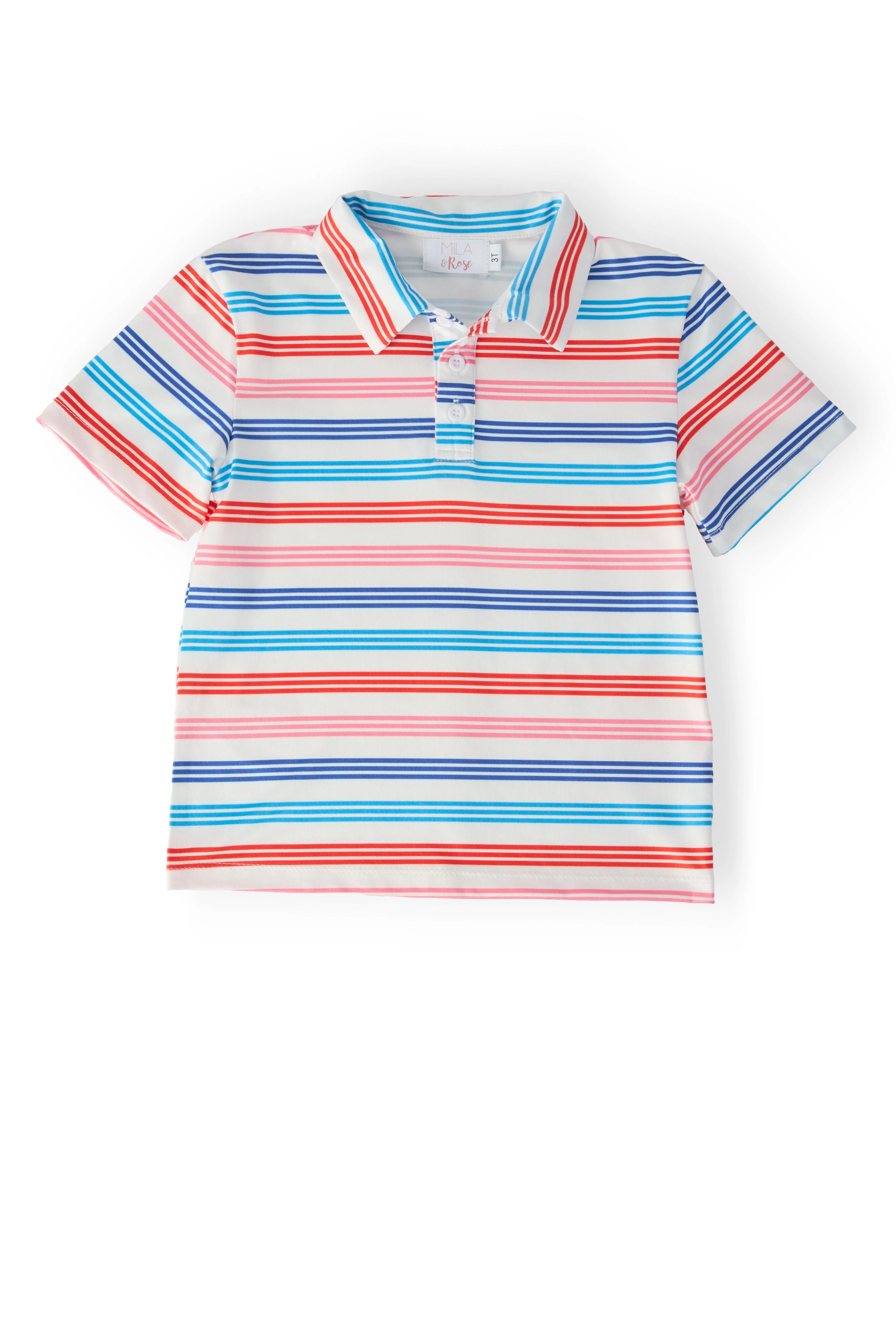 World-Class Boys Red White Stripe S S Polo Genuine