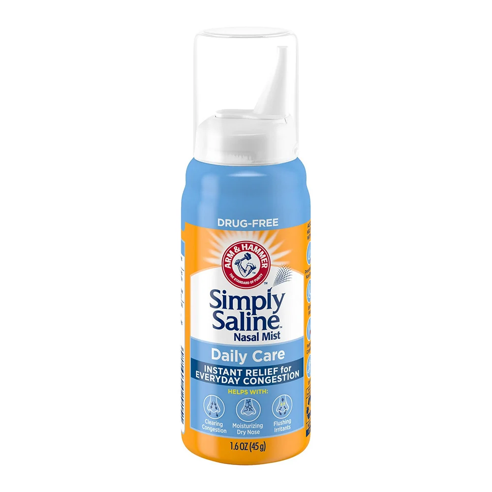 Top-Quality Simply Saline Sterile Saline Nasal Mist For Nasal Relief 1.5 Oz Original