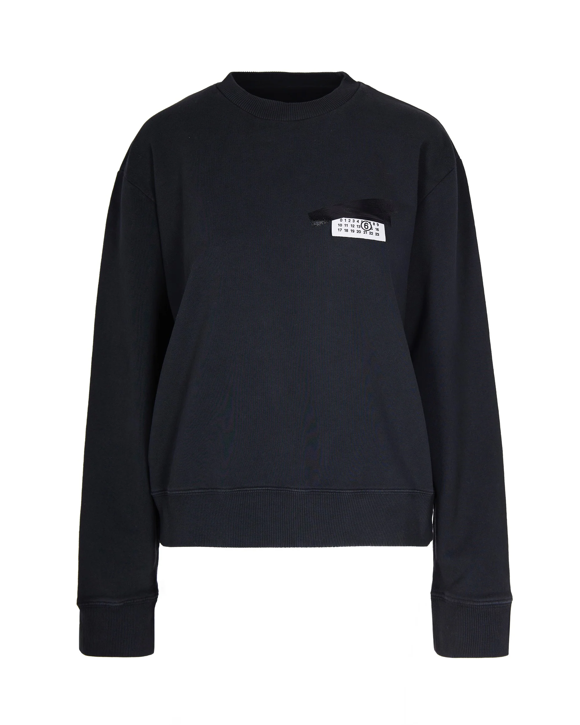 Durable Sweatshirt Numeric Signature Washed Black Enhanced