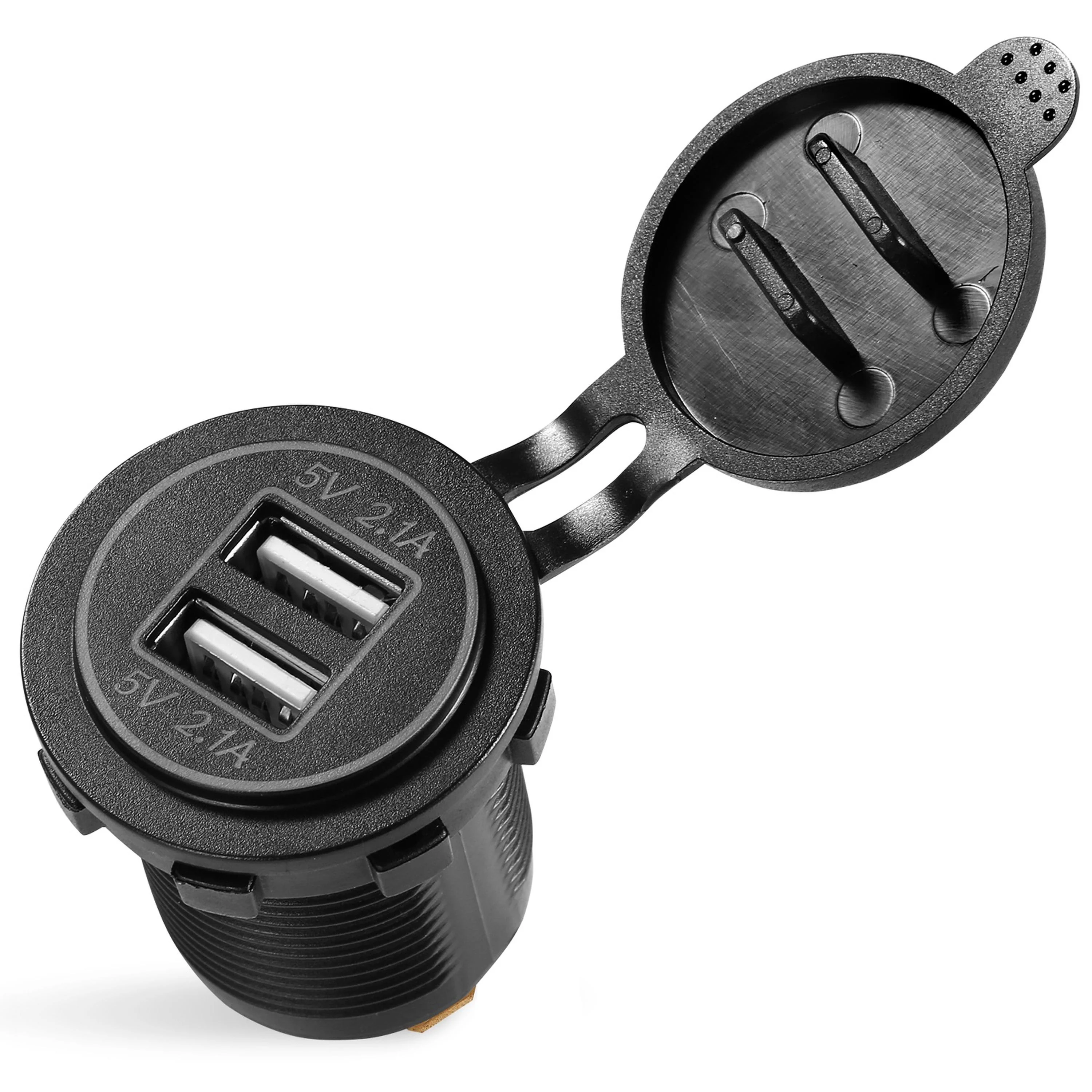 Carefully Designed Fresh Fab Finds 1Pc 2 USB Charger 12-24V Car Cigarette Lighter Socket Splitter Dual USB 2.1A Outlet Car Charger IP65 waterproof for Car Boat Marine Mobile Green