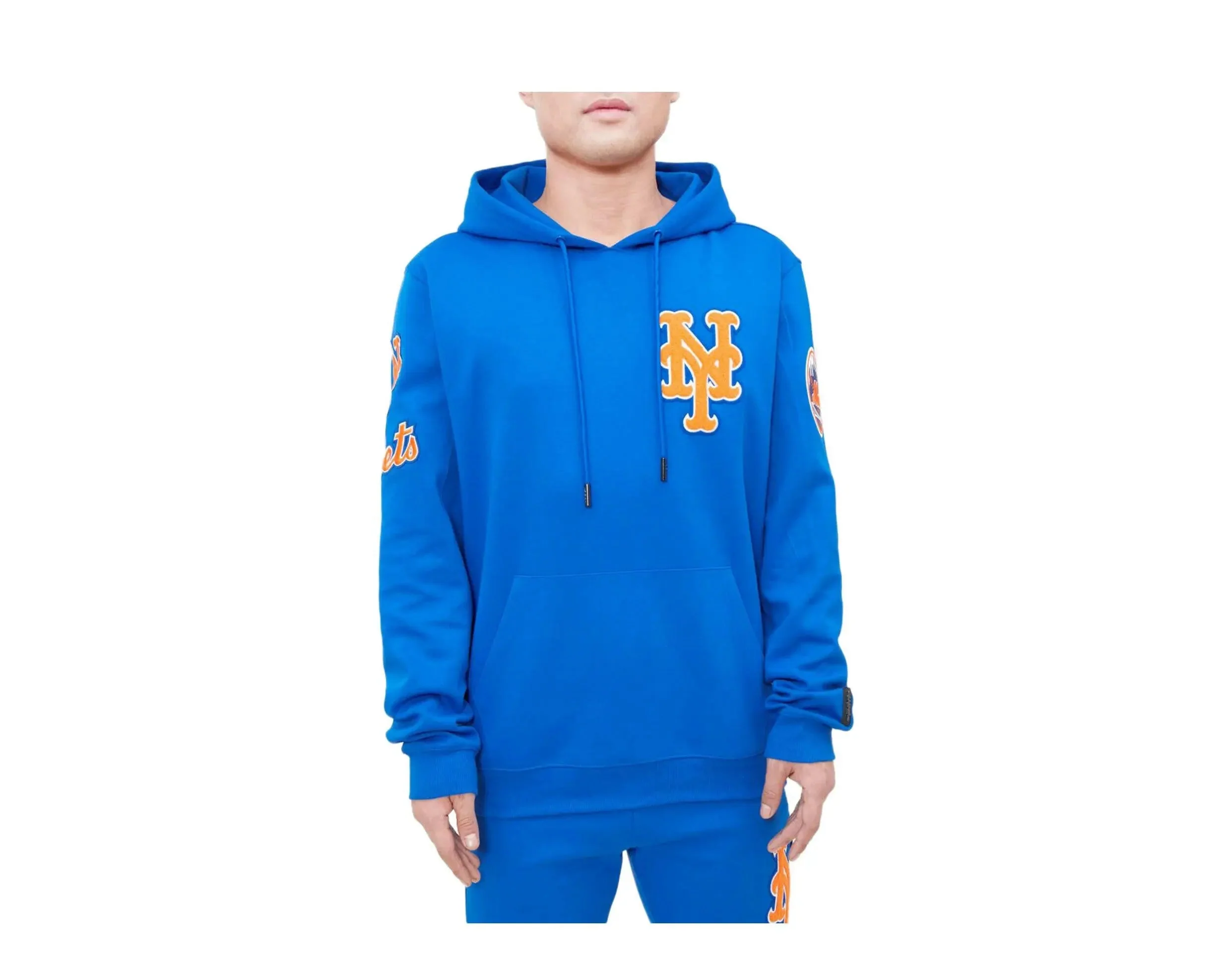Elite Pro Standard New York Mets Classic Chenille Men Hoodie Royal Blue Solid