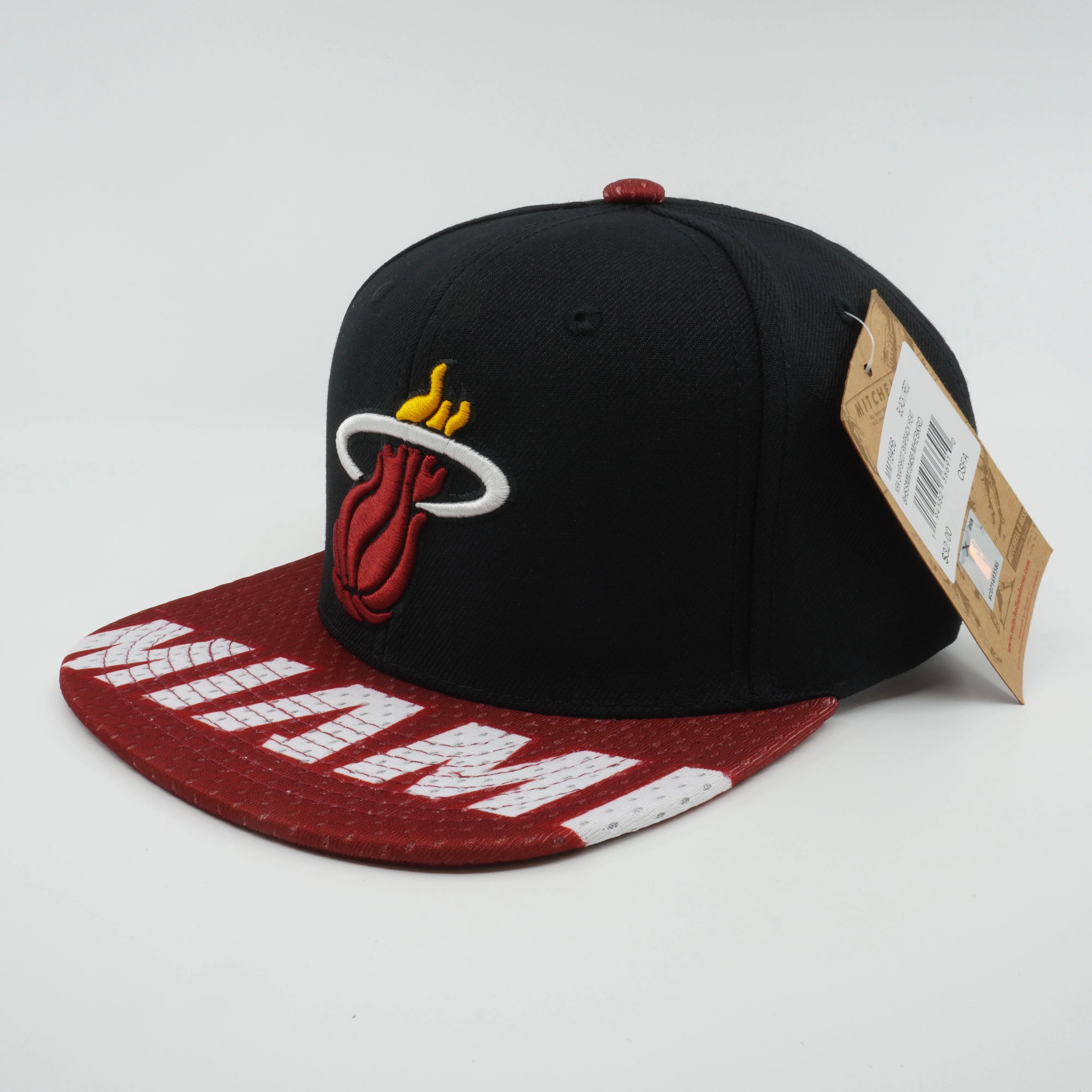 Verified Mitchell Ness Men's NBA Snapshot Snapback Heat Snapback Caps Professional