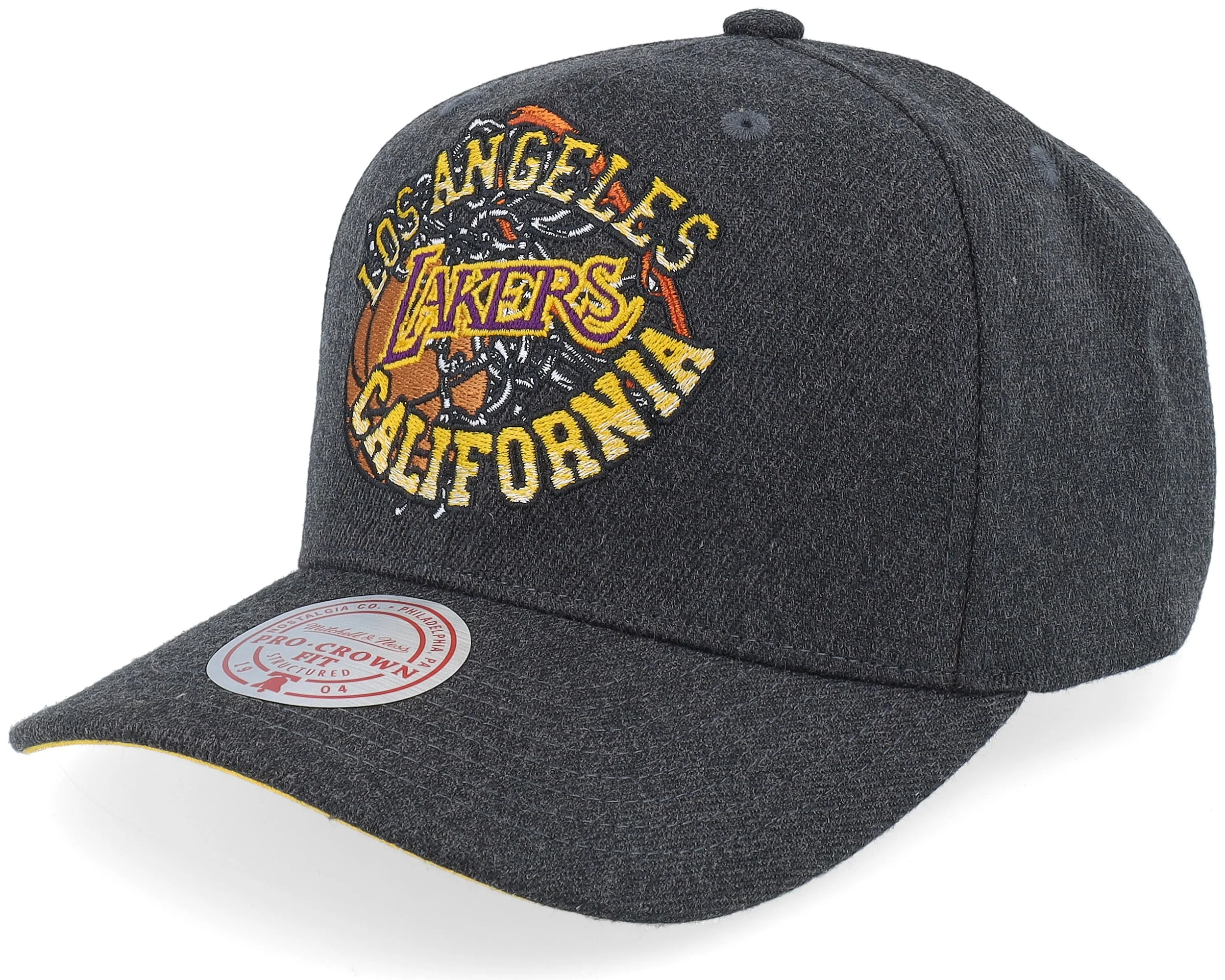 Modern Mitchell Ness Men's NBA Graphic Heather Pro Hwc Lakers Ball Caps Organic