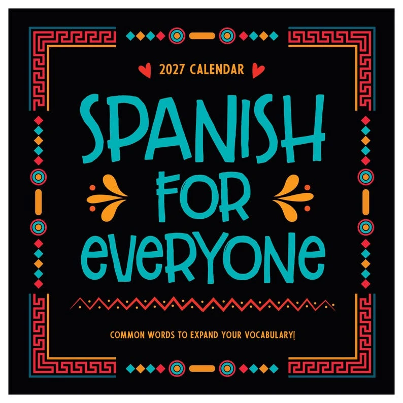 Fast 2027 Spanish Words for Everyone Wall Calendar Flexible