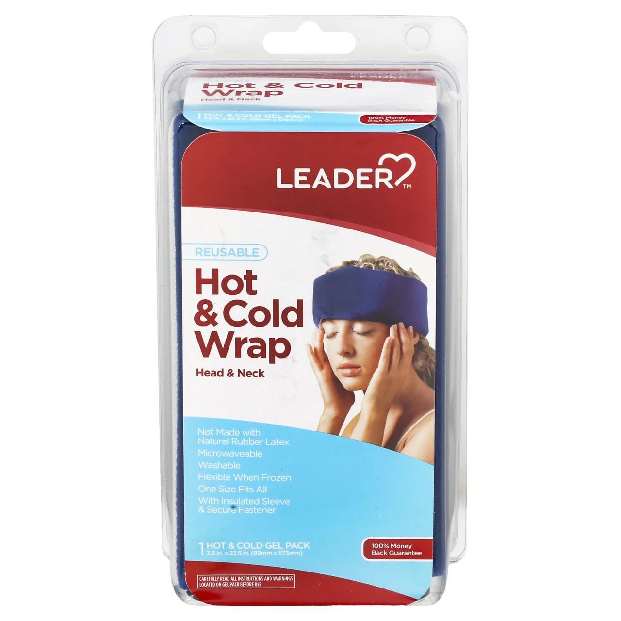 Lightweight Leader Reusable Hot and Cold Wrap for Head and Neck 1 Ea Professional