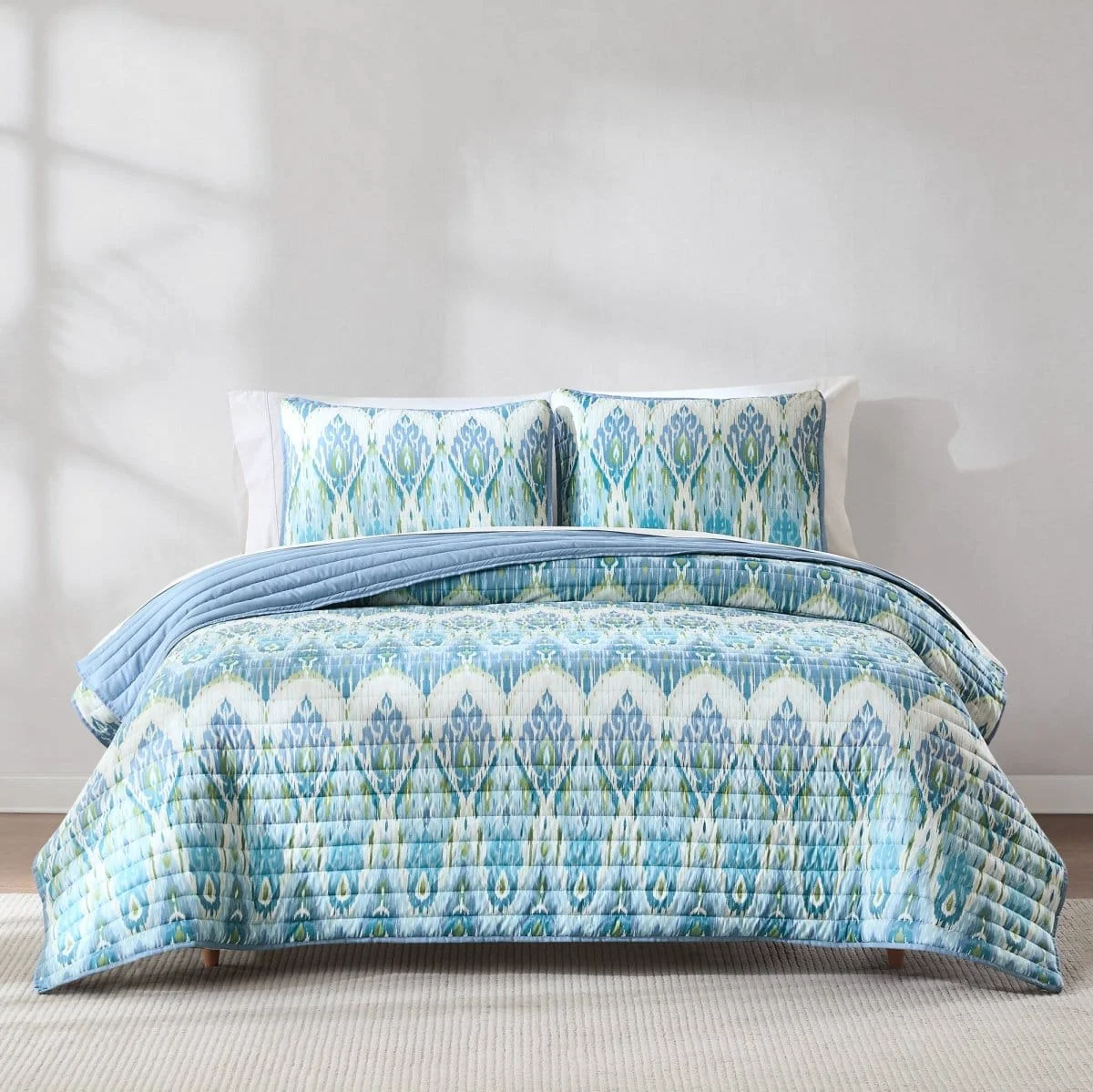 Breathable Ikat Drops Quilt Set Smart
