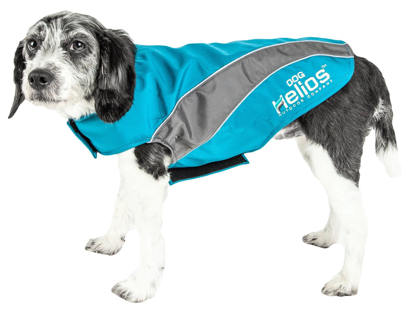 Unique Pet Life Dog Helios Octane Softshell Neoprene Satin Reflective Dog Jacket w Blackshark technology Flexible