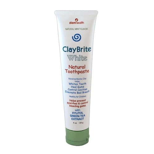 Expertly Made Zion Health Claybrite White Natural Toothpaste 4 Oz Efficient