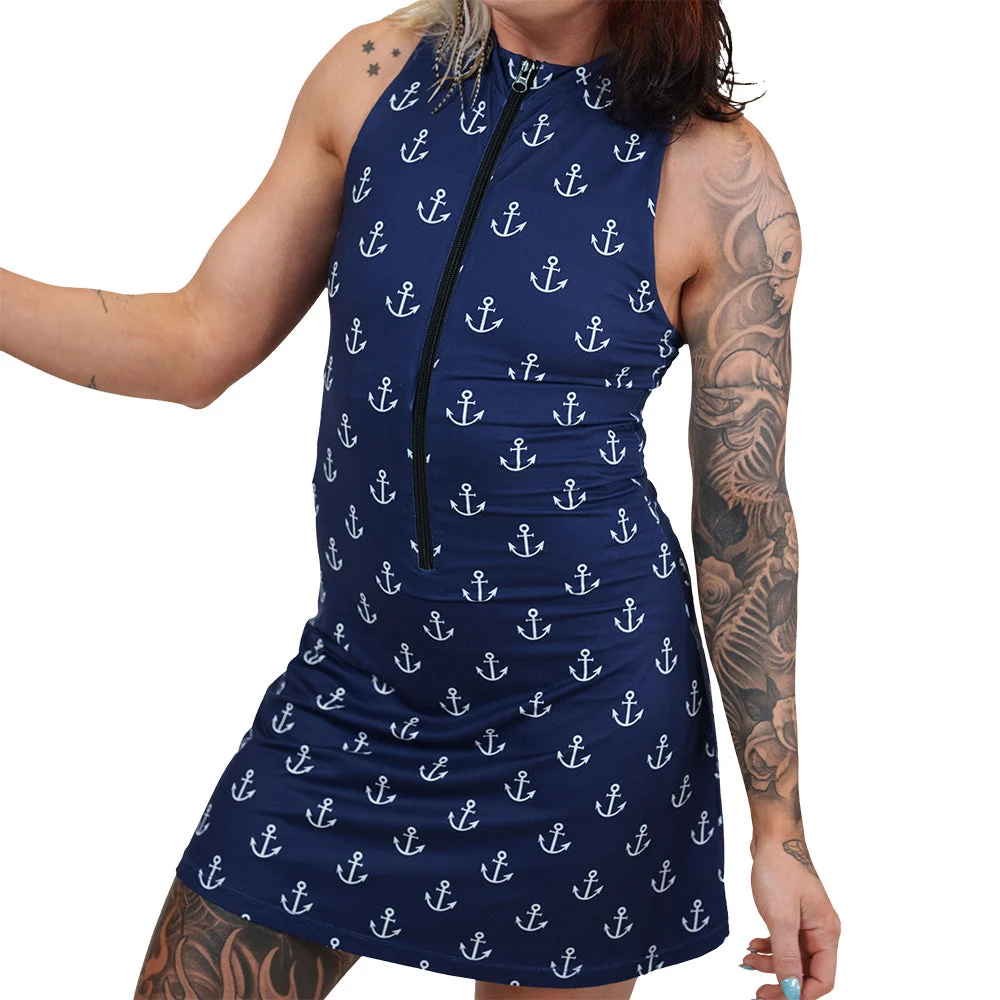 Healthy Constantly Varied Gear Half Zip Dress - Harborside Exceptional
