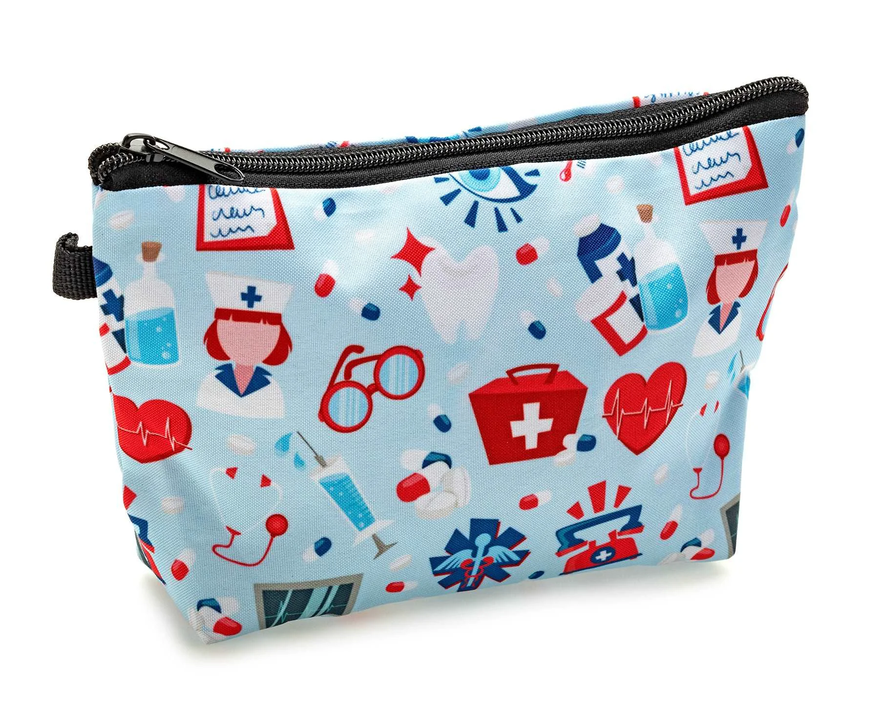 High-Performance Light Blue Multi Colored Health Care Worker Cosmetic Bag Top-Quality