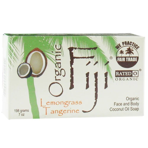 Fashionable Organic Fiji Face And Body Coconut Oil Bar Soap Lemongrass Tangerine - 7 Oz Premium