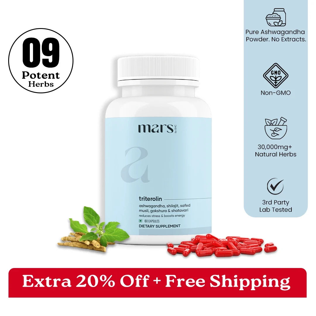 Enhanced Mars Triterolin – Powered by Shilajit Ashwagandha Safed Musli Gokshura Convenient