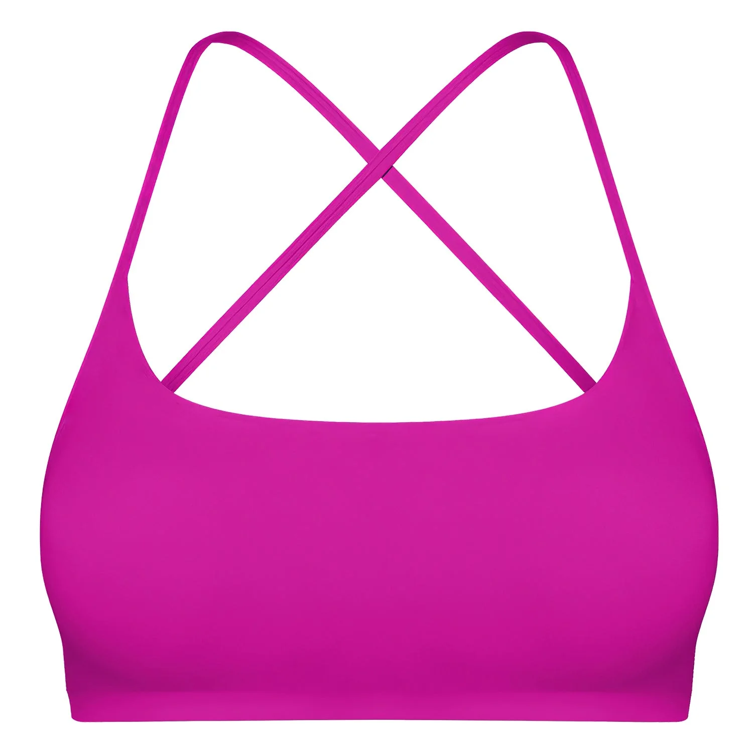 Minimalist Women Cross Back Sport Bras Padded Strappy Crop Open Back Low Impact Bras Sexy Fitness Tank Tops with Removable Pads Thin Straps for Gym Yoga Workout Luxury