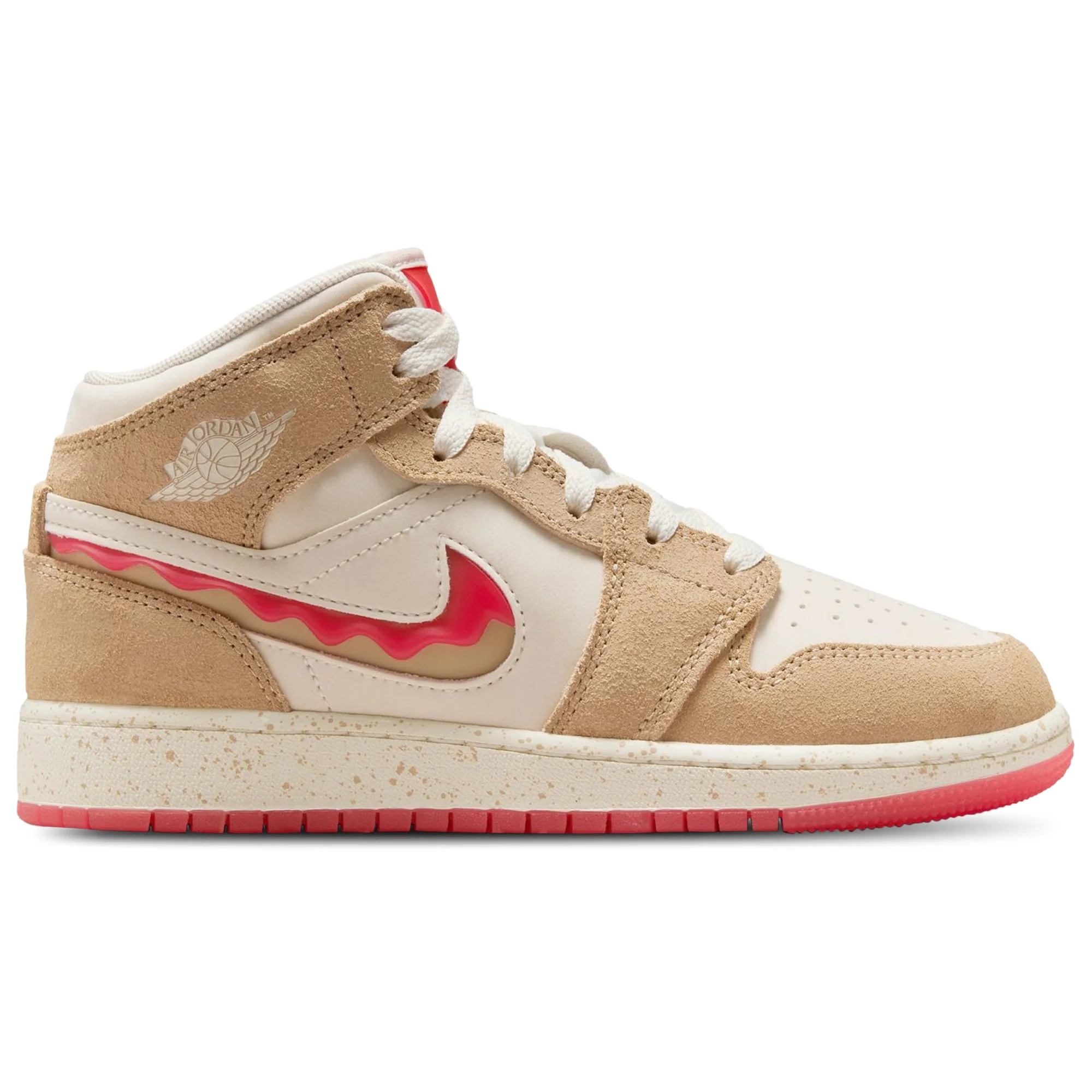 Green Air Jordan Grade School Retro 1 Mid SE 'Peanut Butter Jelly' Specialty