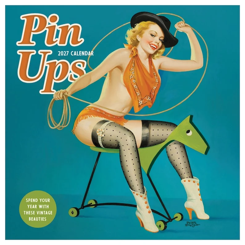 Breathable 2027 PinUps Wall Calendar Contemporary