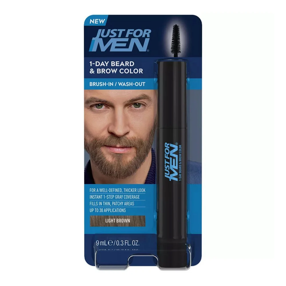 Effective Just For Men 1 Day Temporary Beard And Brow Color Light Brown 1 Ea Flexible