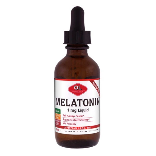 Consistent Olympian Labs 1mg Alcohol Liquid Melatonin Suports Restful Sleep 2 oz Prestigious