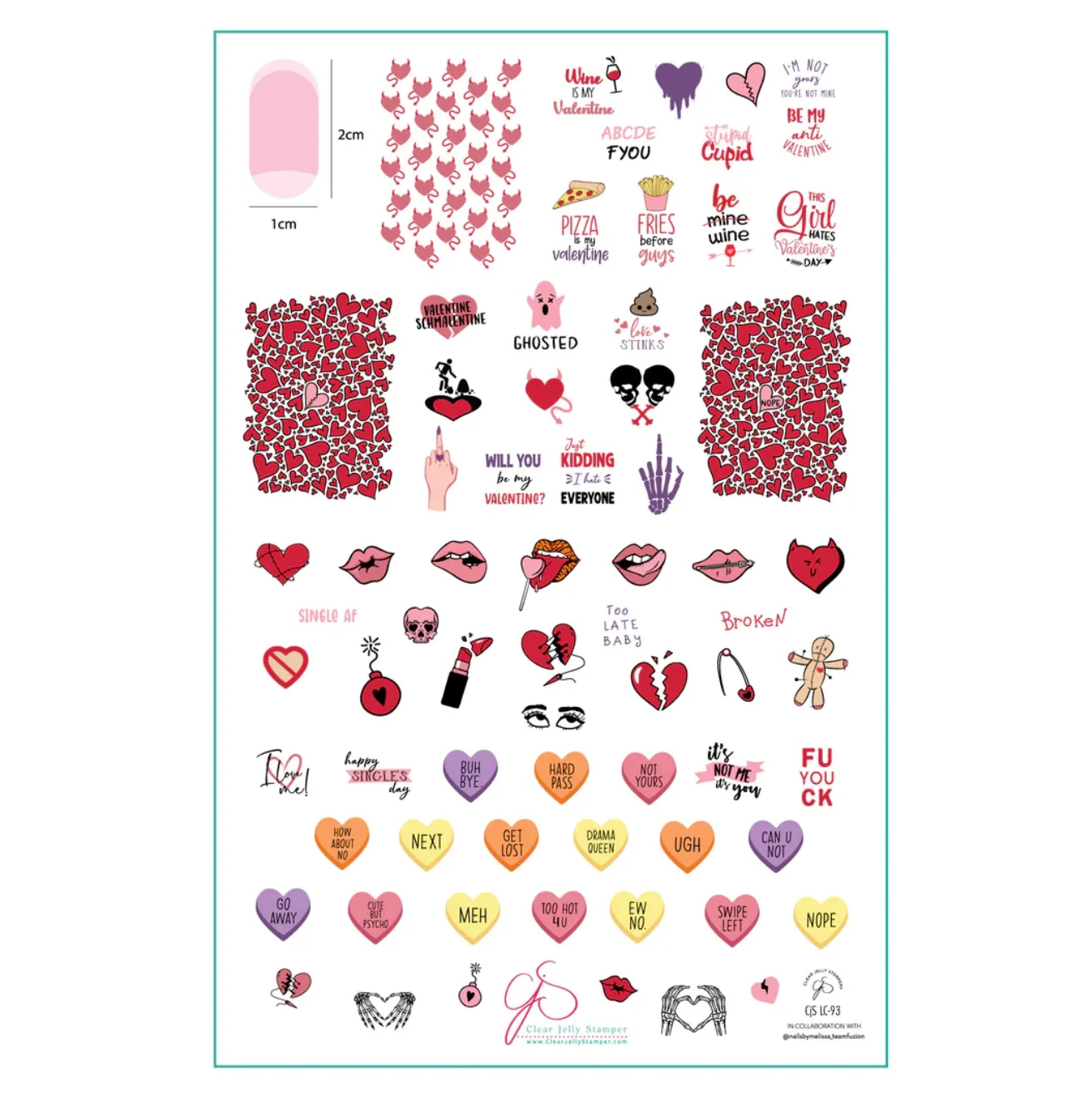 Modern It's Not Me It's You CjSLC-93 - Clear Jelly Stamping Plate Fashionable