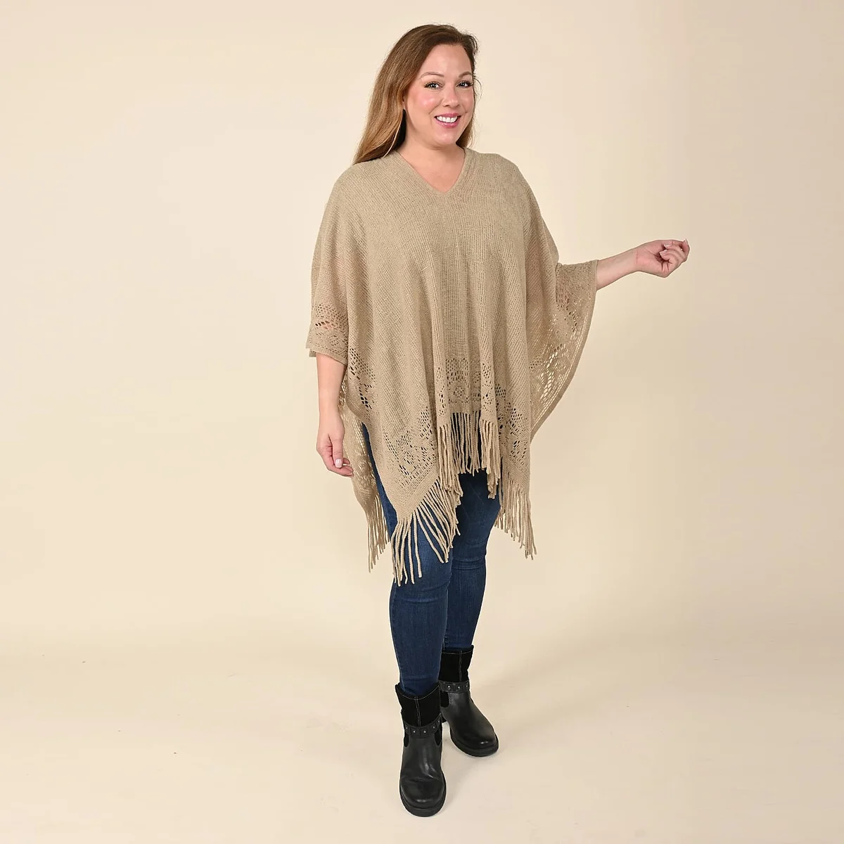 Consistent HomeWomen's Fashion AccessoriesTopsPoncho 7596672 Crafted