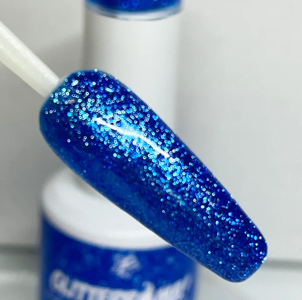 Sophisticated Glitter Bomb Gel Polish Metallics Blueberry Ice Official