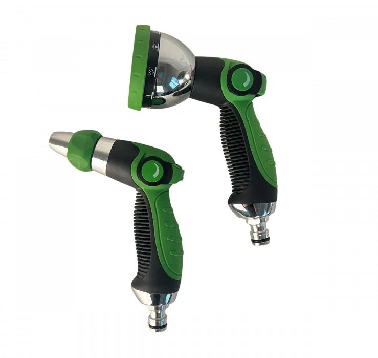 Eco-Friendly 2 PC Metal Water Hose Nozzle Quick Connect Workshop Thumb Trigger Verified