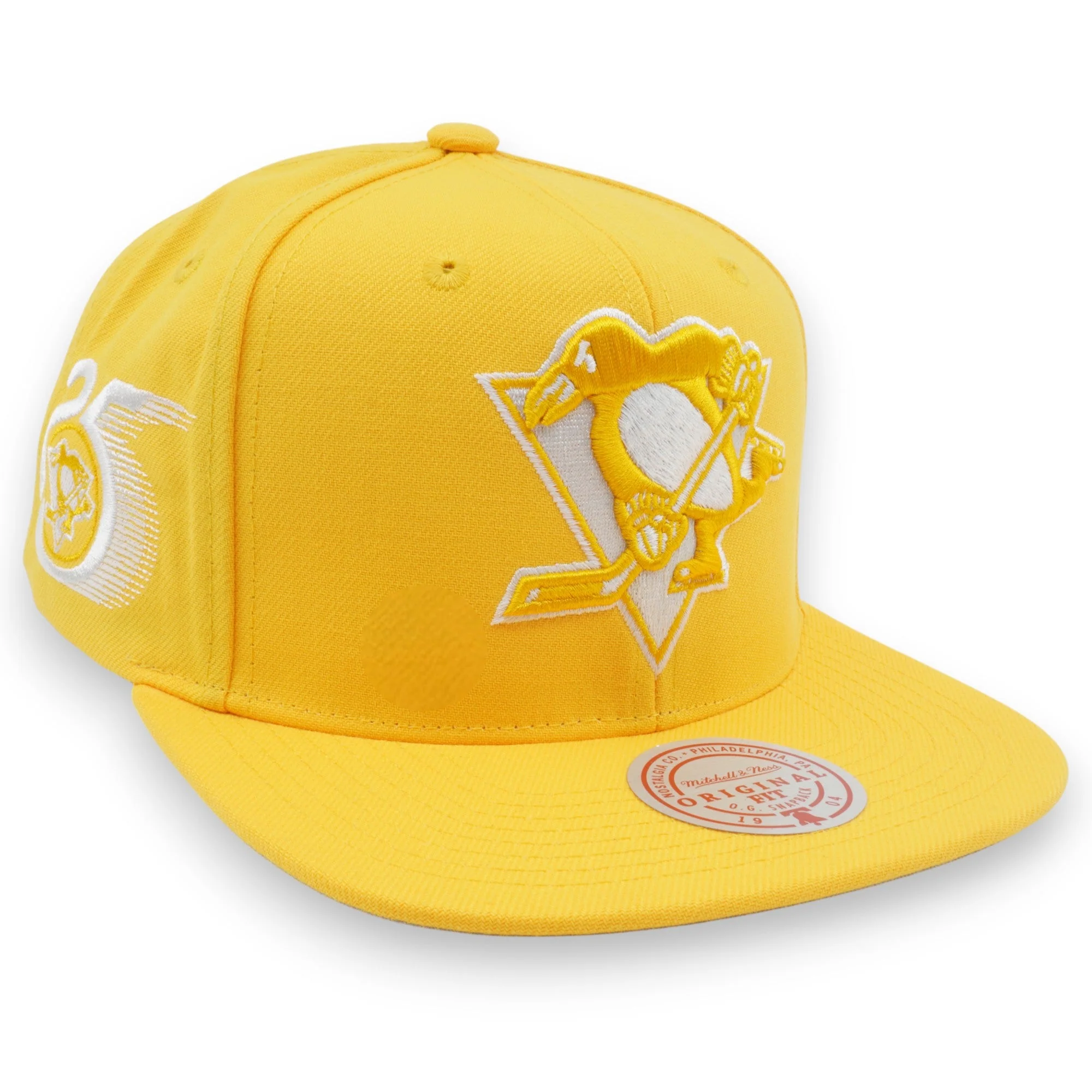 Expertly Made Mitchell Ness Men's NHL Back To Basics Snapback Penguins Snapback Caps Advanced