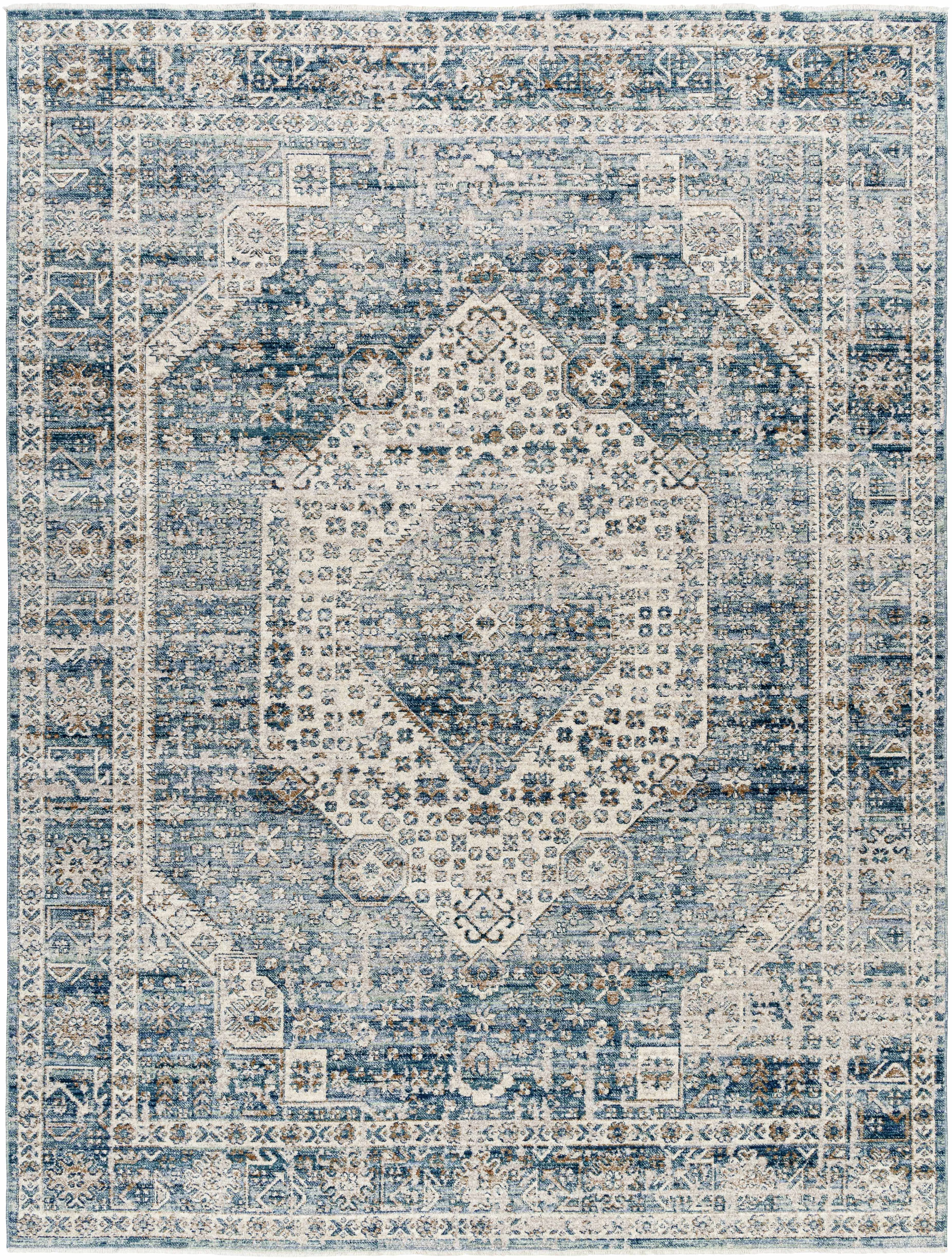 Trendy Kalei Blue Area Rug - Lightweight